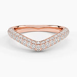 Adelaide Curved Lab Diamond Ring (7/8 ct. tw.) Rose Gold 18k Wedding Band