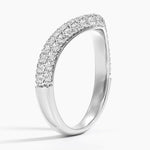 Adelaide Curved Lab Diamond Ring (7/8 ct. tw.) Platinum Wedding Band