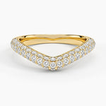 Adelaide Curved Lab Diamond Ring (7/8 ct. tw.) Yellow Gold 18k Wedding Band