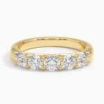 Five Stone Trellis Diamond Ring (1 ct. tw.) Yellow Gold 18k Wedding Band