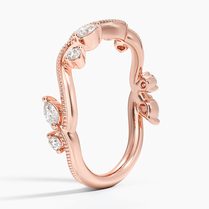 Vintage Secret Garden Diamond Ring (1/4 ct. tw.) Rose Gold 18k Wedding Band