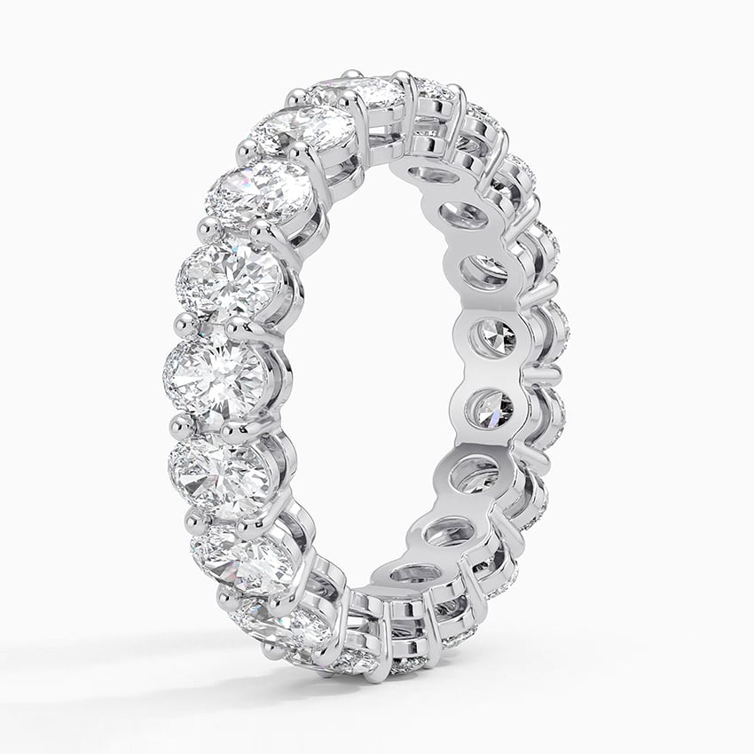 Oval Eternity Diamond Ring (4 ct. tw.) Platinum Eternity Band