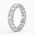 Oval Eternity Diamond Ring (4 ct. tw.) Platinum Eternity Band