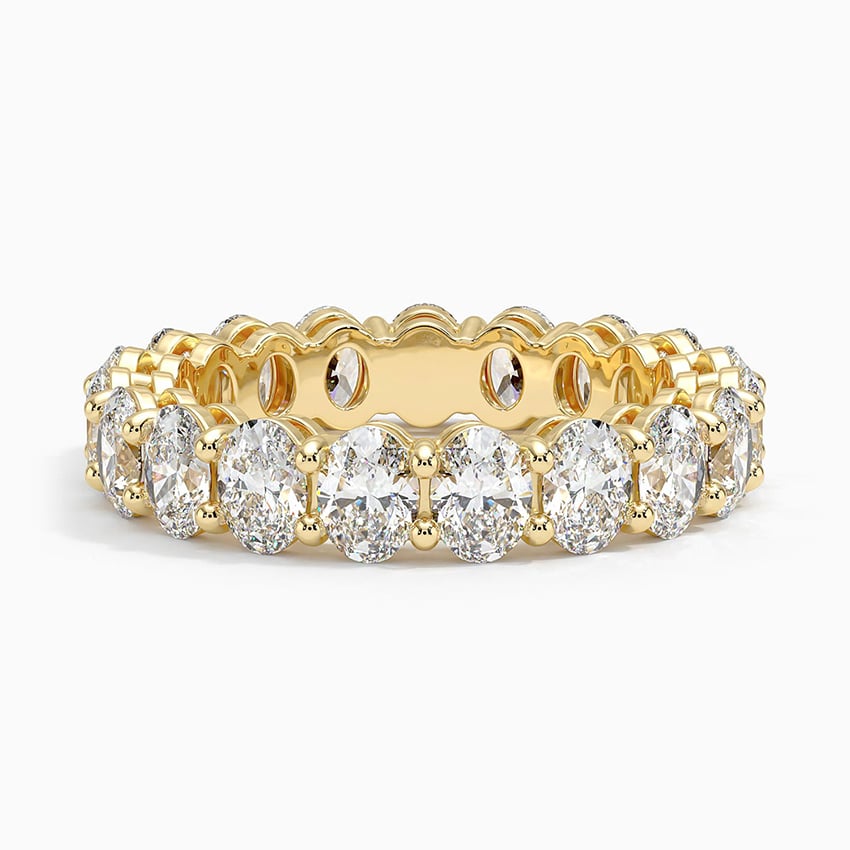 Oval Eternity Diamond Ring (4 ct. tw.) Yellow Gold 18k Eternity Band