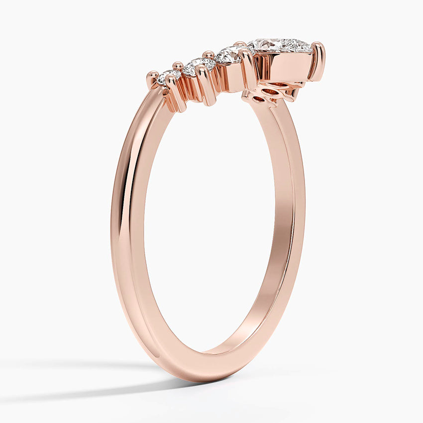 Lunette Diamond Ring (3/8 ct. tw.) Rose Gold 18k Wedding Band