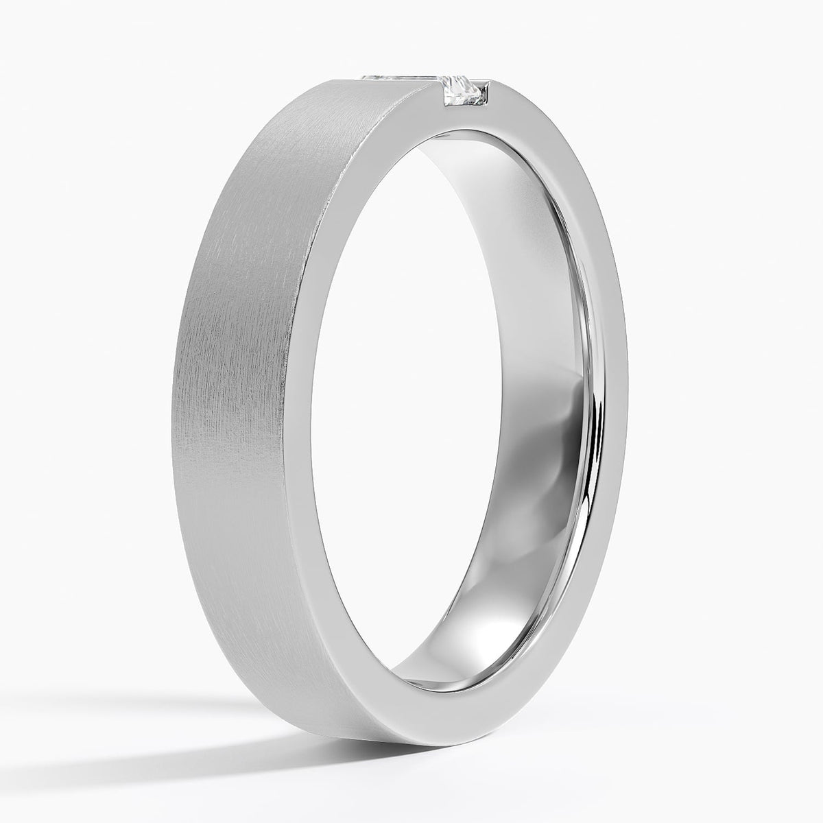 Luxe Apollo Diamond 4.5mm Wedding Ring Platinum Wedding Band