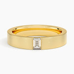 Luxe Apollo Diamond 4.5mm Wedding Ring Yellow Gold 18k Wedding Band