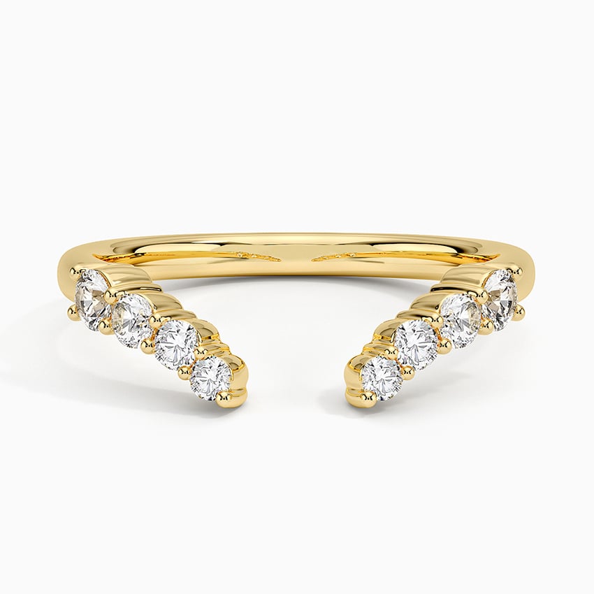 Lior Diamond Open Ring Yellow Gold 18k Wedding Band