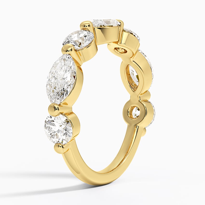 Grand Versailles Lab Diamond Ring (2 1/4 ct. tw.) Yellow Gold 18k Wedding Band