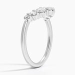 Seven Stone Oval Contour Diamond Ring (2/3 ct. tw.) Platinum Wedding Band