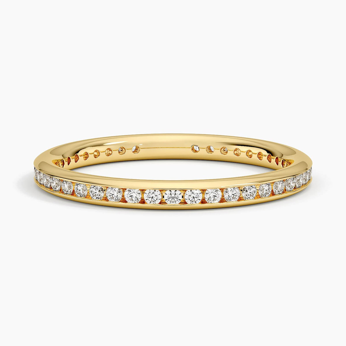 Tabitha Channel Set Eternity Lab Diamond Ring (1/3 ct. tw.) Yellow Gold 18k Eternity Band