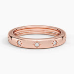 Evening Star Eternity 3mm Diamond Ring Rose Gold 18k Eternity Band
