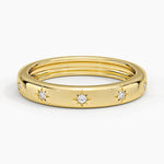 Evening Star Eternity 3mm Diamond Ring Yellow Gold 18k Eternity Band