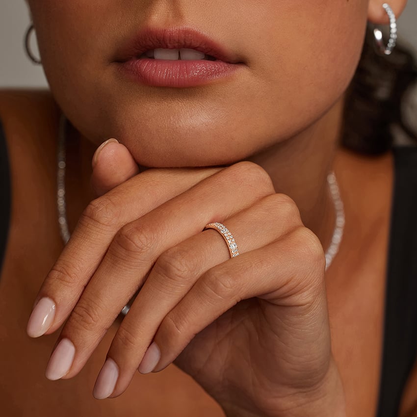 Santorini Eternity Lab Diamond Ring Rose Gold 18k Eternity Band