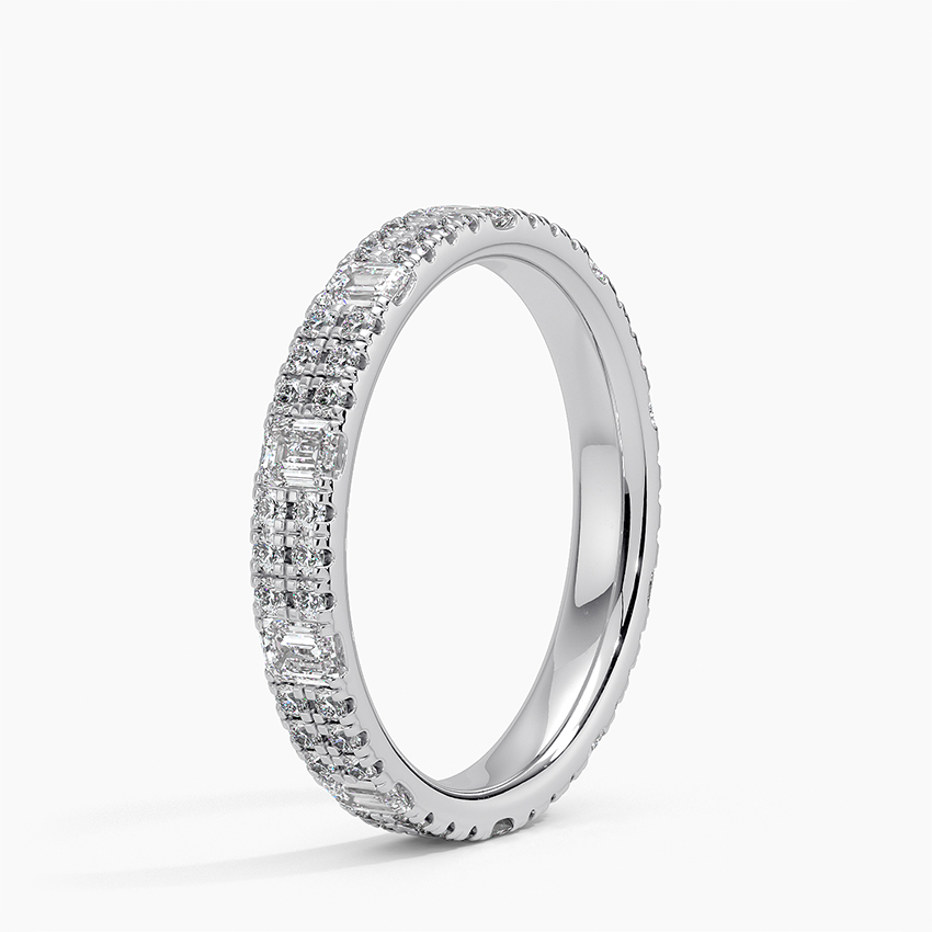 Santorini Eternity Lab Diamond Ring Platinum Eternity Band