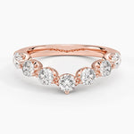 Cannes Curved Lab Diamond Ring (1 ct. tw.) Rose Gold 18k Wedding Band