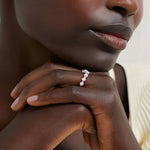 Cannes Curved Lab Diamond Ring (1 ct. tw.) Platinum Wedding Band