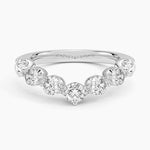 Cannes Curved Lab Diamond Ring (1 ct. tw.) Platinum Wedding Band