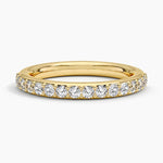 Shared Prong Diamond Ring (1/2 ct. tw.) Yellow Gold 18k Wedding Band
