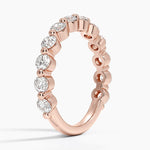 Monaco Three-Quarter Coverage Diamond Ring Rose Gold 18k Wedding Band
