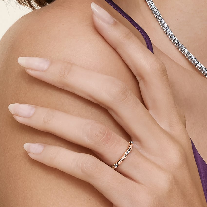 Alula Diamond Ring Rose Gold 18k Eternity Band