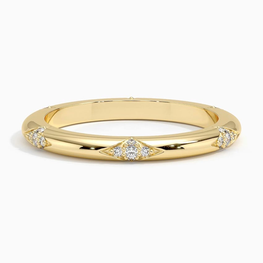 Alula Diamond Ring Yellow Gold 18k Eternity Band