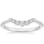 Luxe Aria Contoured Diamond Ring (1/4 ct. tw.) Platinum Wedding Band