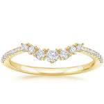 Luxe Aria Contoured Diamond Ring (1/4 ct. tw.) Yellow Gold 18k Wedding Band