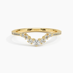 Luxe Aria Contoured Diamond Ring (1/4 ct. tw.) Yellow Gold 18k Wedding Band