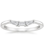 Tapered Baguette Diamond Ring Platinum Wedding Band
