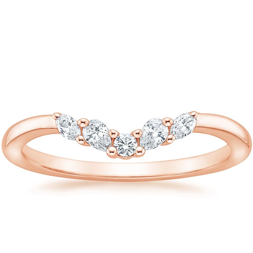 Camille Contoured Diamond Ring (1/5 ct. tw.) Rose Gold 18k Wedding Band