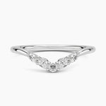Camille Contoured Diamond Ring (1/5 ct. tw.) Platinum Wedding Band