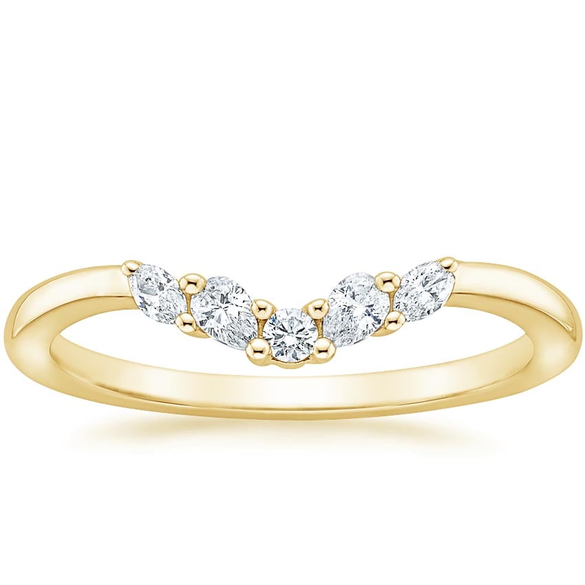 Camille Contoured Diamond Ring (1/5 ct. tw.) Yellow Gold 18k Wedding Band