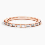 Lane Baguette Diamond Ring Rose Gold 18k Wedding Band