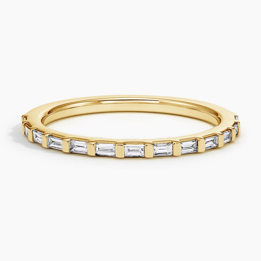 Lane Baguette Diamond Ring Yellow Gold 18k Wedding Band