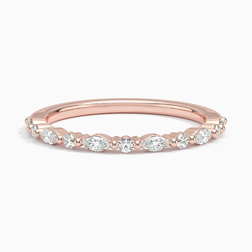 Delicate Versailles Diamond Ring (1/4 ct. tw.) Rose Gold 18k Wedding Band