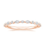 Delicate Versailles Diamond Ring (1/4 ct. tw.) Rose Gold 18k Wedding Band