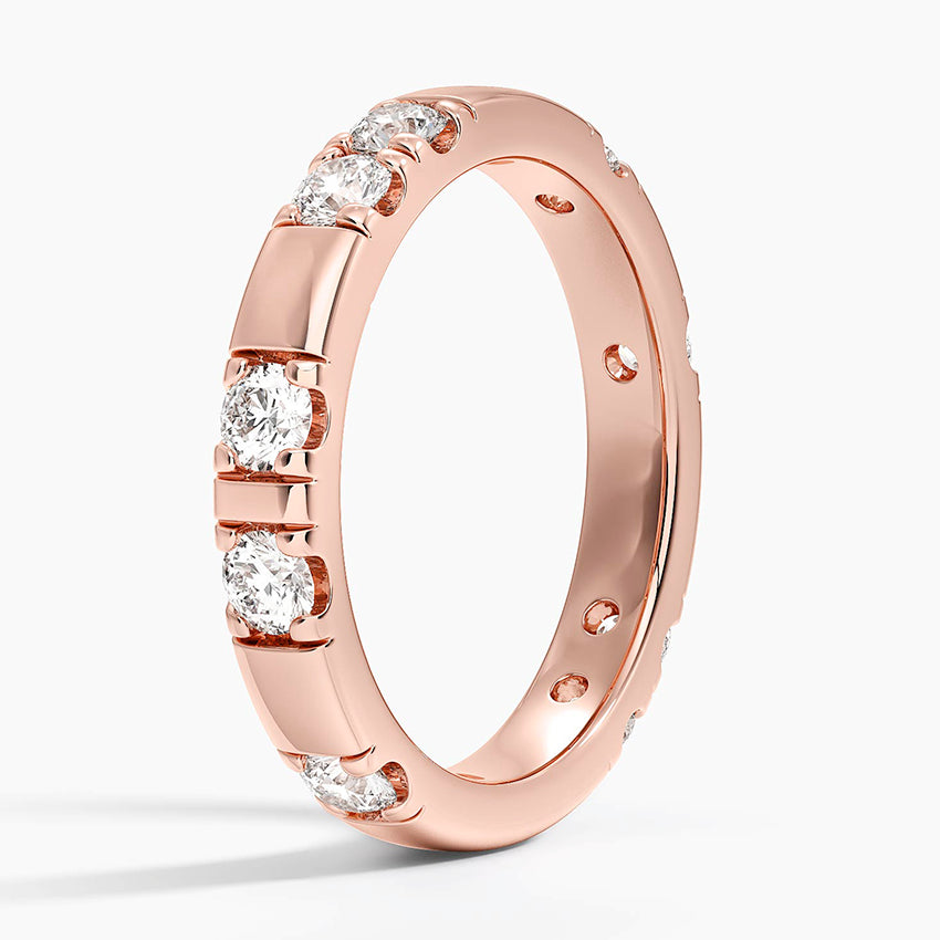 Astra 3.2mm Diamond Ring Rose Gold 18k Wedding Band