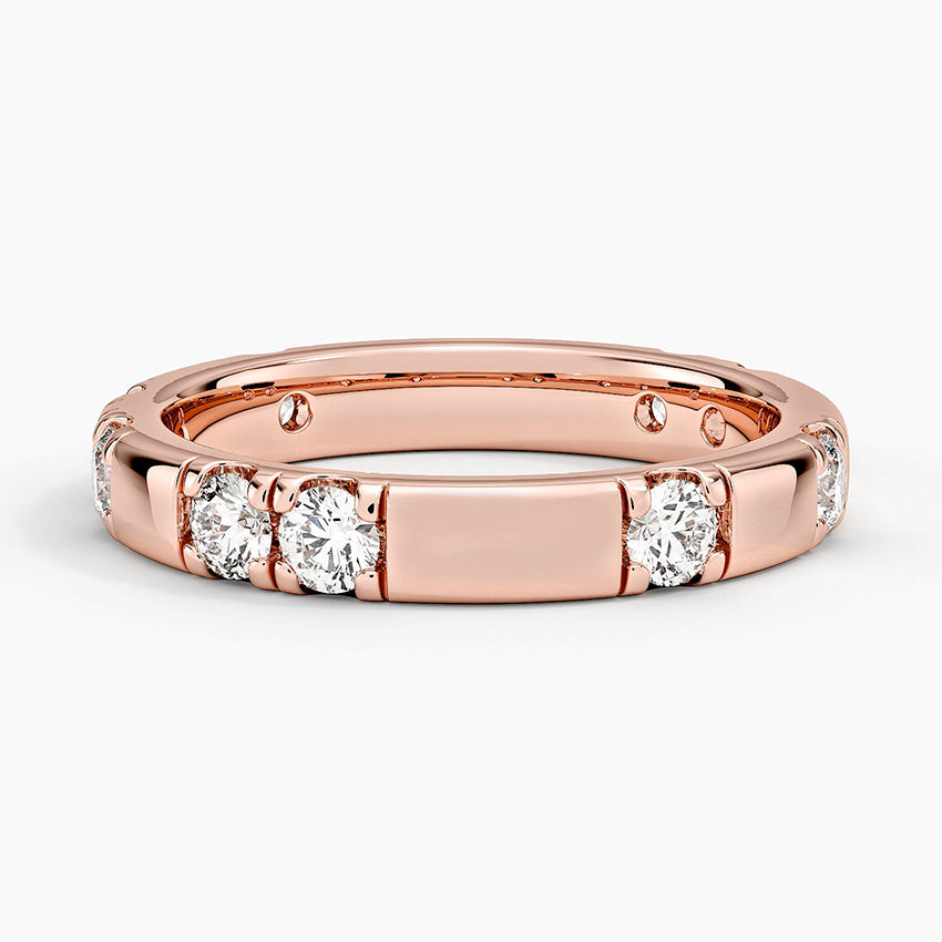 Astra 3.2mm Diamond Ring Rose Gold 18k Wedding Band