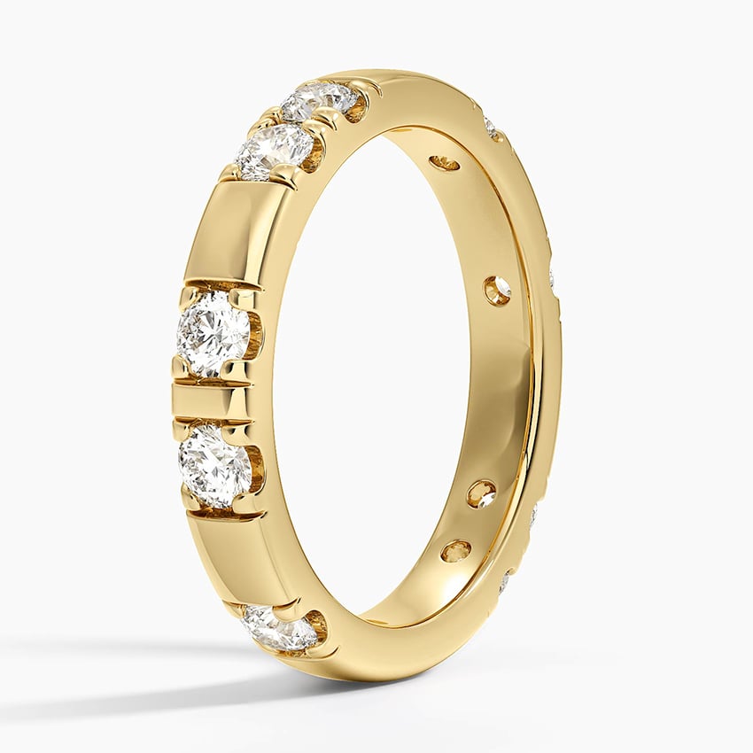Astra 3.2mm Diamond Ring Yellow Gold 18k Wedding Band