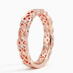 Celtic Knot Diamond Ring Rose Gold 18k Wedding Band
