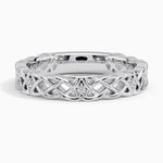Celtic Knot Diamond Ring Platinum Wedding Band