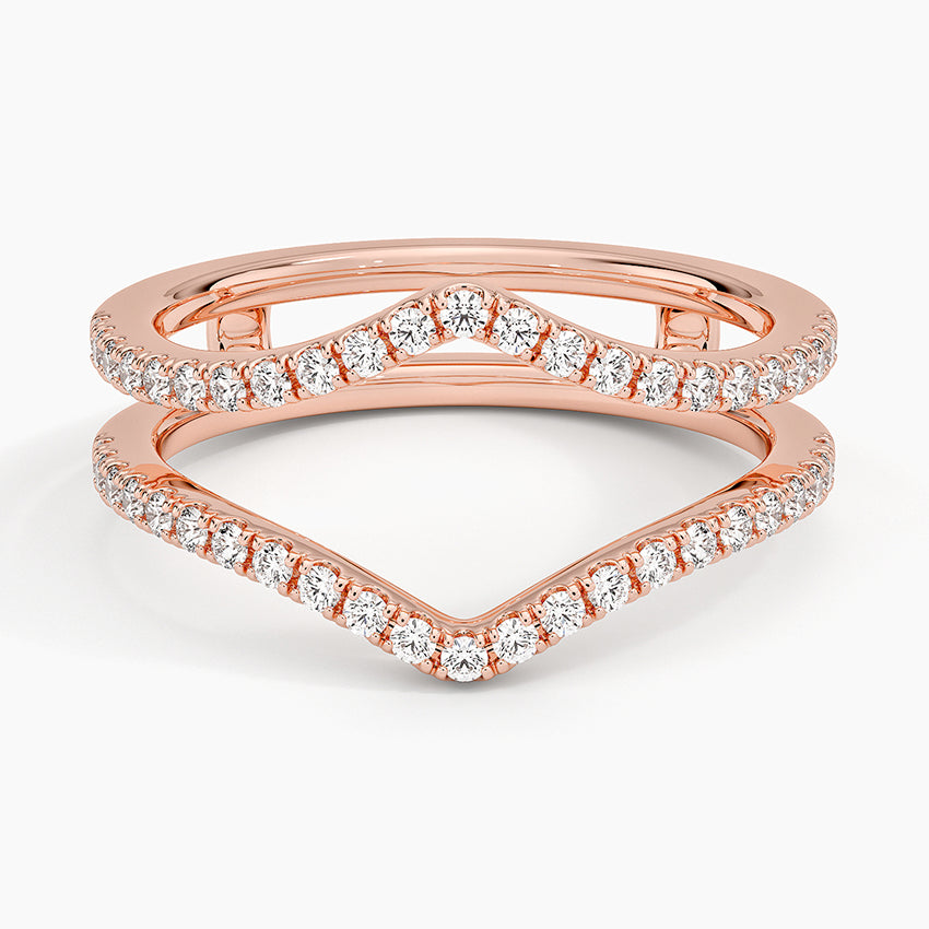 Flair Diamond Ring Jacket (1/3 ct. tw.) Rose Gold 18k Wedding Band