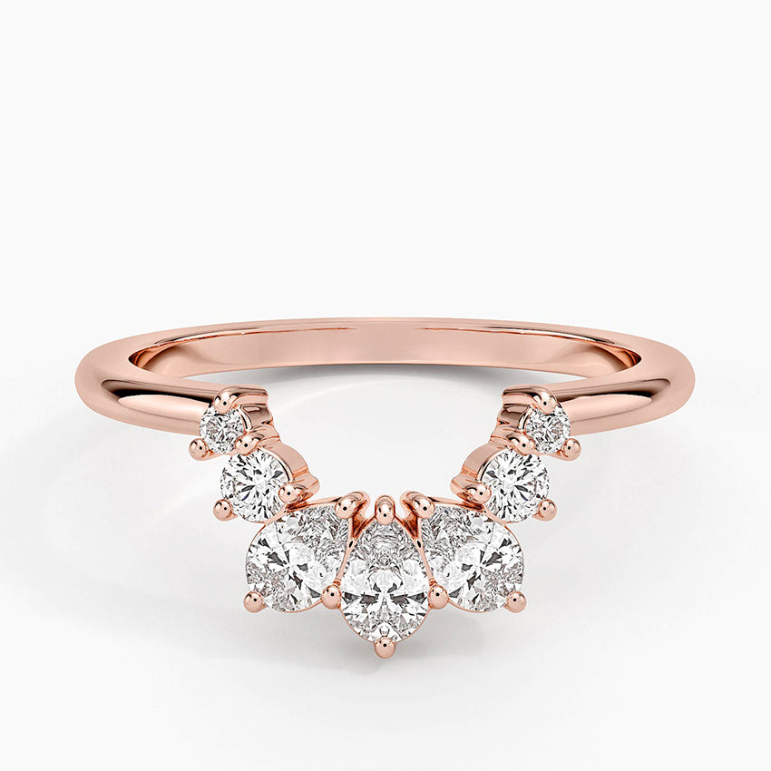 Diana Diamond Ring Rose Gold 18k Wedding Band