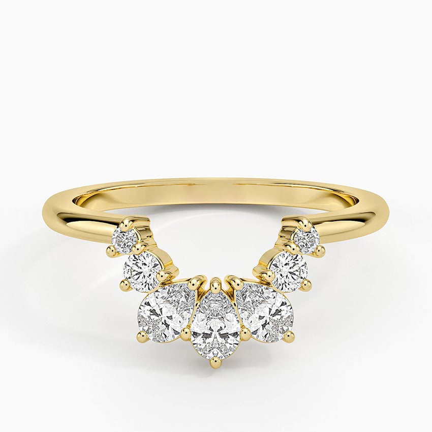 Diana Diamond Ring Yellow Gold 18k Wedding Band