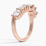 Genevieve Contoured Diamond Ring Rose Gold 18k Wedding Band