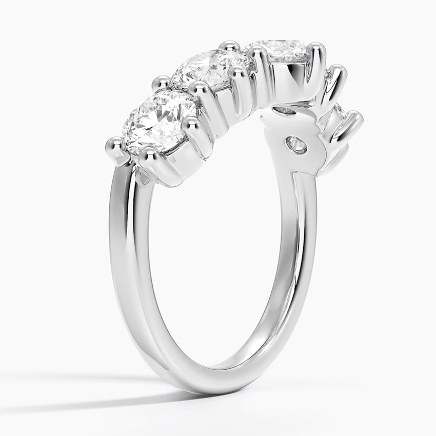 Genevieve Contoured Diamond Ring Platinum Wedding Band