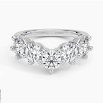 Genevieve Contoured Diamond Ring Platinum Wedding Band