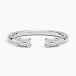 Wren Baguette Diamond Ring Platinum Wedding Band
