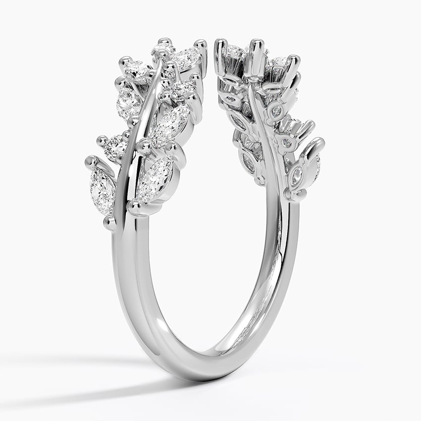 Sweeping Ivy Diamond Open Ring (1/2 ct. tw.) Platinum Wedding Band